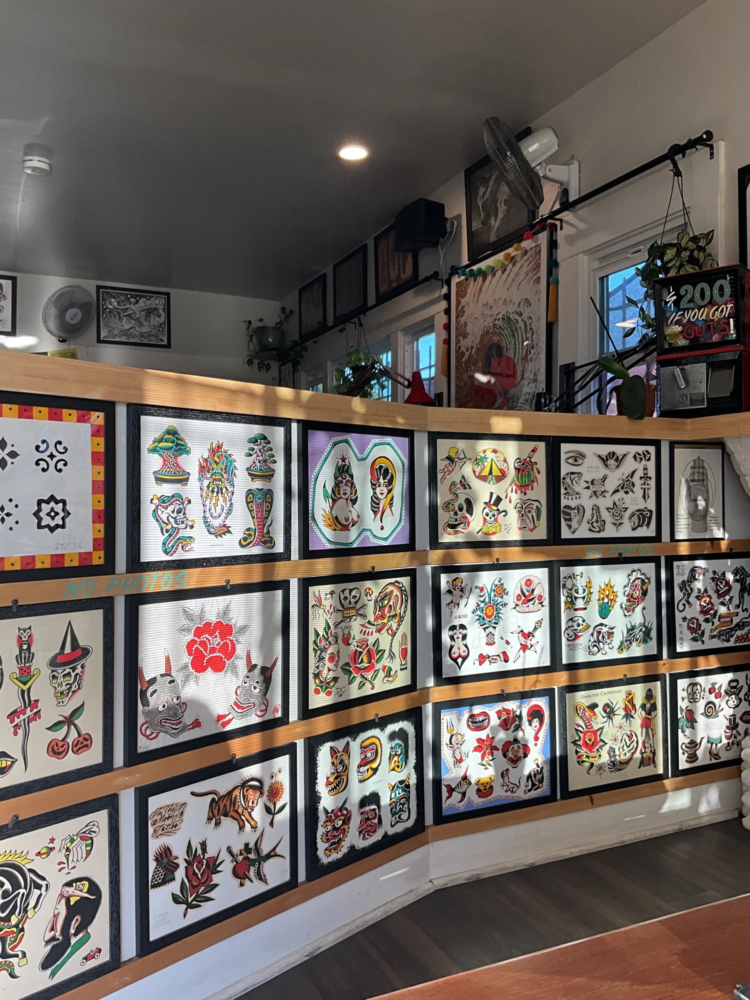 Flash art wall at In The Moon